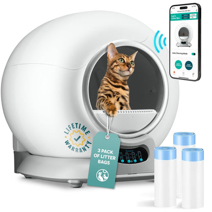 Self-Cleaning Automatic Cat Litter Box – Robot Litter Box for Multiple Cats, Hassle-Free & Odor Control