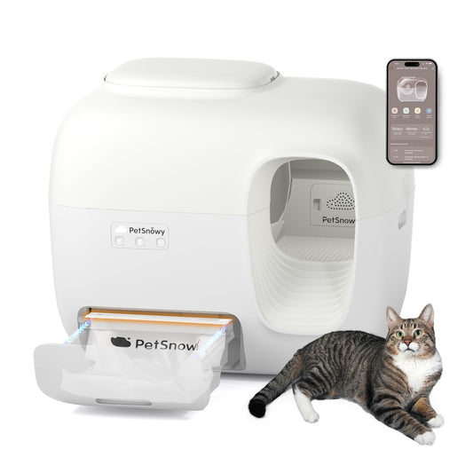 Self-Cleaning Automatic Cat Litter Box – Odor Control TiO2 System & Auto-Packing Robot Litter Box