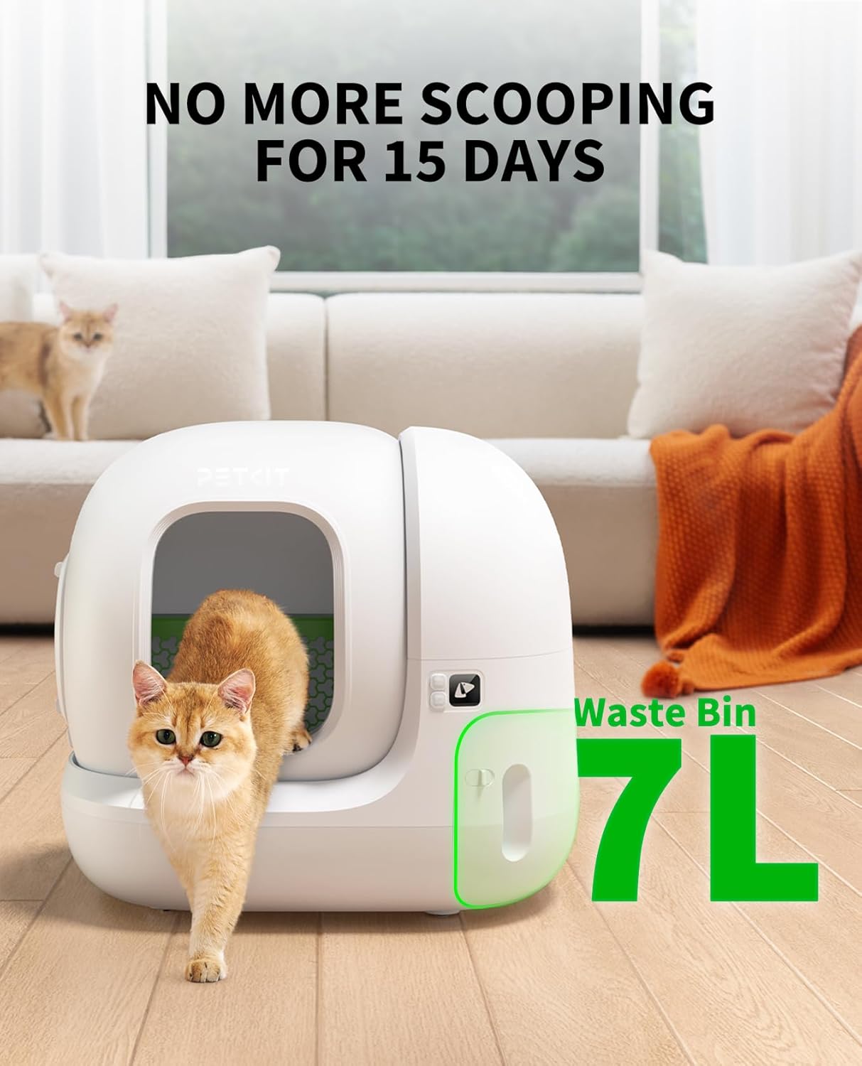 PETKIT PuraMax 2 Automatic Self-Cleaning Cat Litter Box – Anti-Leakage Design & Advanced Odor Control