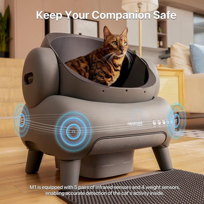 Neakasa M1 Open-Top Automatic Self-Cleaning Cat Litter Box – Hassle-Free & Odor Control